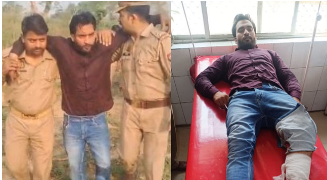 बरेली का बदमाश मुठभेड़ में गिरफ्तार, पैर में गोली लगने से घायल