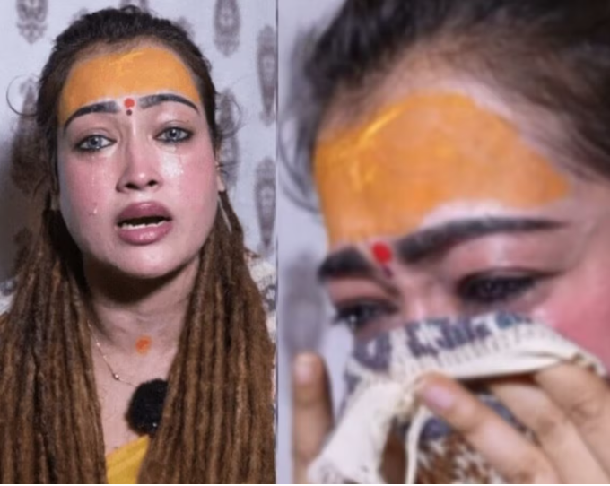 प्रशासन से अनुमति न मिलने से अलीगढ़ में पदयात्रा रोकी, हर्षा रिछारिया फूट-फूटकर रोईं