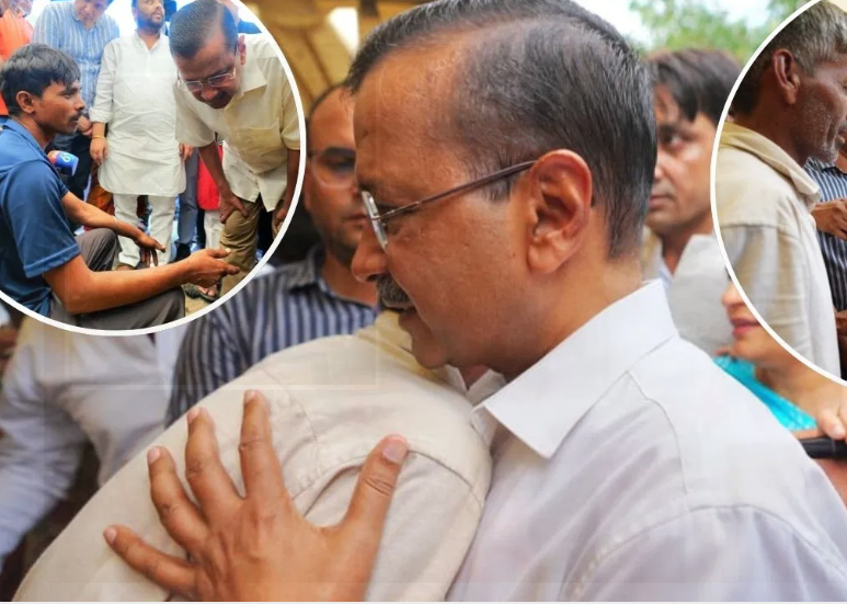 दिल्ली: मच्छर, भूख और अंधेरे से जूझ रहे लोगराहत शिविर पहुंचे केजरीवाल