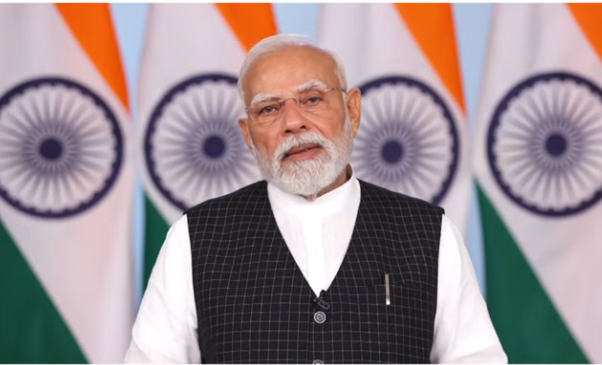 भाजपा कार्यशाला में प्रधानमंत्री मोदी ने निभाई सादगीपूर्ण भूमिका, जीएसटी सुधारों के लिए किया गया सम्मानित