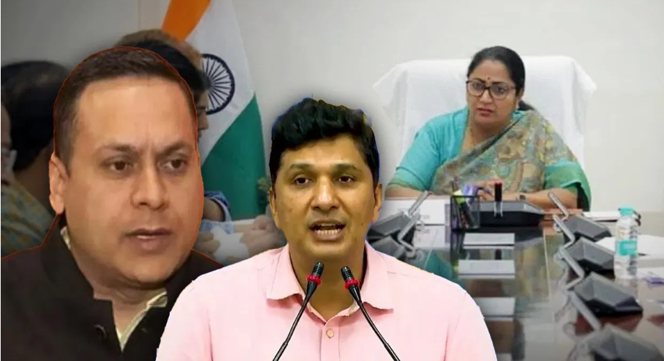 CM रेखा गुप्ता की बैठक में पति की मौजूदगी पर सियासत गर्म, BJP ने दी सफाई